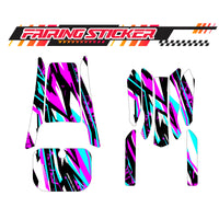 Graphic Kit Decals Fairing Sticker Custom Number For Razor MX350 MX400 (2021 or beyond) - C003 Purple Geometric Burst