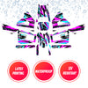 Graphic Kit Decals Fairing Sticker Custom Number For Razor MX350 MX400 (2021 or beyond) - C003 Purple Geometric Burst