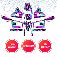 Graphic Kit Decals Fairing Sticker Custom Number For Razor MX350 MX400 (2021 or beyond) - C003 Purple Geometric Burst