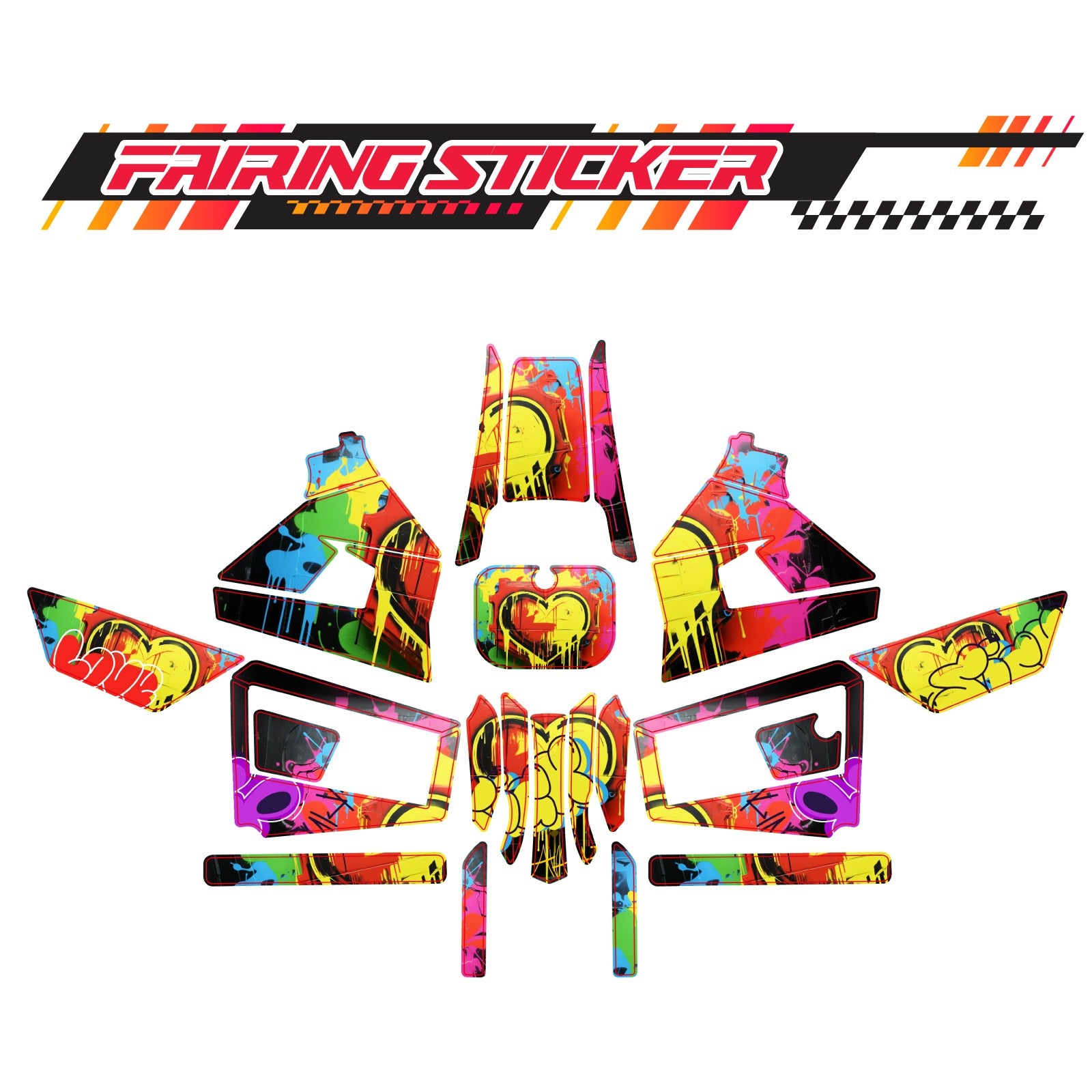 Graphic Kit Decals Fairing Sticker Custom Number For Razor MX350 MX400 (2021 or beyond) - L006 Street Graffiti