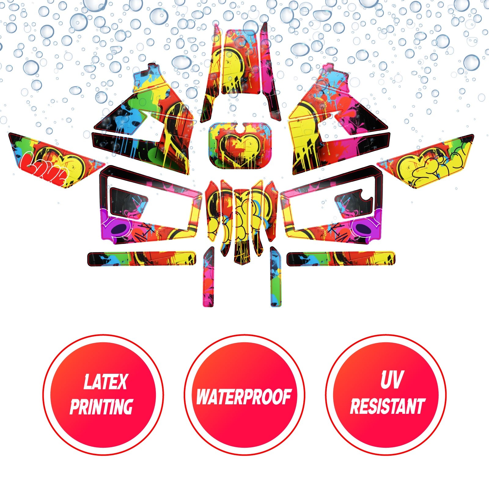 Graphic Kit Decals Fairing Sticker Custom Number For Razor MX350 MX400 (2021 or beyond) - L006 Street Graffiti