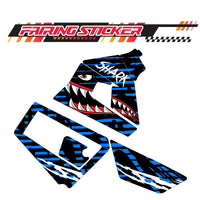 Graphic Kit Decals Fairing Sticker Custom Number For Razor MX350 MX400 (2021 or beyond) - LH001 Blue Shark