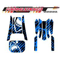 Graphic Kit Decals Fairing Sticker Custom Number For Razor MX350 MX400 (2021 or beyond) - LH001 Blue Shark