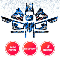 Graphic Kit Decals Fairing Sticker Custom Number For Razor MX350 MX400 (2021 or beyond) - LH001 Blue Shark
