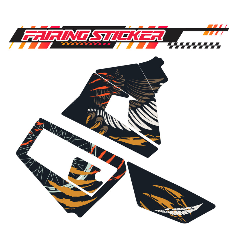 Graphic Kit Decals Fairing Sticker Custom Number For Razor MX350 MX400 (2021 or beyond) - LH002 Black Brown Eagle