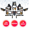 Graphic Kit Decals Fairing Sticker Custom Number For Razor MX350 MX400 (2021 or beyond) - LH002 Black Brown Eagle