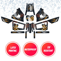 Graphic Kit Decals Fairing Sticker Custom Number For Razor MX350 MX400 (2021 or beyond) - LH002 Black Brown Eagle