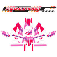 Graphic Kit Decals Fairing Sticker Custom Number For Razor MX350 MX400 (2021 or beyond) - LH003 Pink Red White Slash