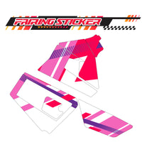 Graphic Kit Decals Fairing Sticker Custom Number For Razor MX350 MX400 (2021 or beyond) - LH003 Pink Red White Slash