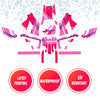 Graphic Kit Decals Fairing Sticker Custom Number For Razor MX350 MX400 (2021 or beyond) - LH003 Pink Red White Slash