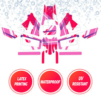 Graphic Kit Decals Fairing Sticker Custom Number For Razor MX350 MX400 (2021 or beyond) - LH003 Pink Red White Slash