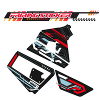 Graphic Kit Decals Fairing Sticker Custom Number For Razor MX350 MX400 (2021 or beyond) - LH004 Black Red Robot