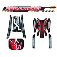 Graphic Kit Decals Fairing Sticker Custom Number For Razor MX350 MX400 (2021 or beyond) - LH004 Black Red Robot