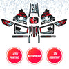 Graphic Kit Decals Fairing Sticker Custom Number For Razor MX350 MX400 (2021 or beyond) - LH004 Black Red Robot