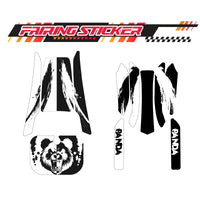 Graphic Kit Decals Fairing Sticker Custom Number For Razor MX350 MX400 (2021 or beyond) - LH006 Black White Panda