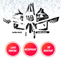 Graphic Kit Decals Fairing Sticker Custom Number For Razor MX350 MX400 (2021 or beyond) - LH006 Black White Panda
