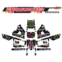 Graphic Kit Decals Fairing Sticker Custom Number For Razor MX350 MX400 (2021 or beyond) - LH007 Money Bear Graffiti