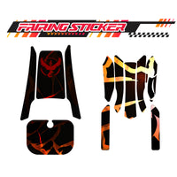 Graphic Kit Decals Fairing Sticker Custom Number For Razor MX350 MX400 (2021 or beyond) - LH008 Red Mythical Bird