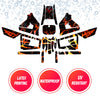 Graphic Kit Decals Fairing Sticker Custom Number For Razor MX350 MX400 (2021 or beyond) - LH008 Red Mythical Bird