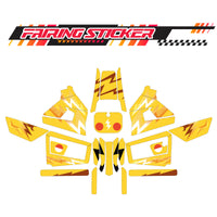 Graphic Kit Decals Fairing Sticker Custom Number For Razor MX350 MX400 (2021 or beyond) - LH009 Yellow Power