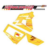 Graphic Kit Decals Fairing Sticker Custom Number For Razor MX350 MX400 (2021 or beyond) - LH009 Yellow Power