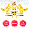 Graphic Kit Decals Fairing Sticker Custom Number For Razor MX350 MX400 (2021 or beyond) - LH009 Yellow Power