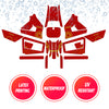 Graphic Kit Decals Fairing Sticker Custom Number For Razor MX350 MX400 (2021 or beyond) - LH013 Red Robot
