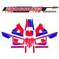 Graphic Kit Decals Fairing Sticker Custom Number For Razor MX350 MX400 (2021 or beyond) - LH014 Red blue Spider Web