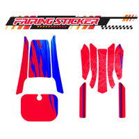 Graphic Kit Decals Fairing Sticker Custom Number For Razor MX350 MX400 (2021 or beyond) - LH014 Red blue Spider Web