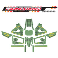 Graphic Kit Decals Fairing Sticker Custom Number For Razor MX350 MX400 (2021 or beyond) - LH015 Green Robot