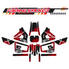 Graphic Kit Decals Fairing Sticker Custom Number For Razor MX350 MX400 (2021 or beyond) - LH016 Black Red Warrior