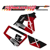 Graphic Kit Decals Fairing Sticker Custom Number For Razor MX350 MX400 (2021 or beyond) - LH016 Black Red Warrior