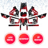 Graphic Kit Decals Fairing Sticker Custom Number For Razor MX350 MX400 (2021 or beyond) - LH016 Black Red Warrior