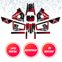 Graphic Kit Decals Fairing Sticker Custom Number For Razor MX350 MX400 (2021 or beyond) - LH016 Black Red Warrior
