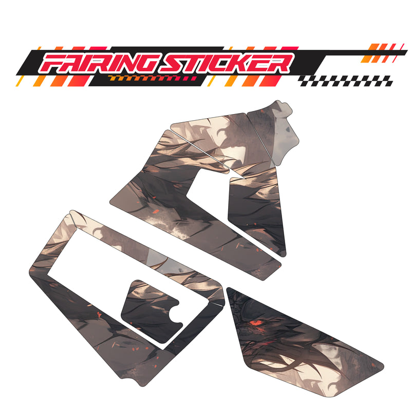 Graphic Kit Decals Fairing Sticker Custom Number For Razor MX350 MX400 (2021 or beyond) - LH017 Grey Dragon Man