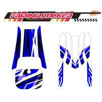 Graphic Kit Decals Fairing Sticker Custom Number For Razor MX350 MX400 (2021 or beyond) - LH018 Blue Purple Stripe