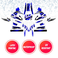 Graphic Kit Decals Fairing Sticker Custom Number For Razor MX350 MX400 (2021 or beyond) - LH018 Blue Purple Stripe
