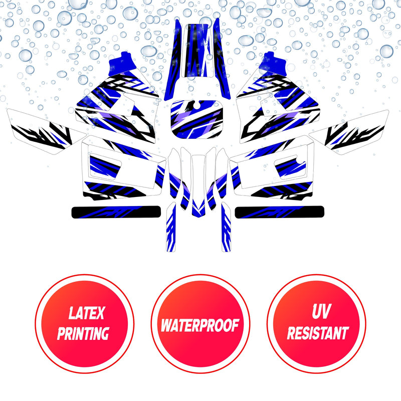 Graphic Kit Decals Fairing Sticker Custom Number For Razor MX350 MX400 (2021 or beyond) - LH018 Blue Purple Stripe