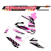 Graphic Kit Decals Fairing Sticker Custom Number For Razor MX350 MX400 (2021 or beyond) - LH019 Pink Black Stripe