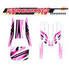 Graphic Kit Decals Fairing Sticker Custom Number For Razor MX350 MX400 (2021 or beyond) - LH019 Pink Black Stripe