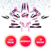 Graphic Kit Decals Fairing Sticker Custom Number For Razor MX350 MX400 (2021 or beyond) - LH019 Pink Black Stripe