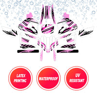 Graphic Kit Decals Fairing Sticker Custom Number For Razor MX350 MX400 (2021 or beyond) - LH019 Pink Black Stripe