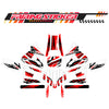 Graphic Kit Decals Fairing Sticker Custom Number For Razor MX350 MX400 (2021 or beyond) - LH020 Red Black Stripe