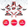 Graphic Kit Decals Fairing Sticker Custom Number For Razor MX350 MX400 (2021 or beyond) - LH020 Red Black Stripe