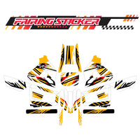 Graphic Kit Decals Fairing Sticker Custom Number For Razor MX350 MX400 (2021 or beyond) - LH021 Orange Black Stripe