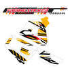Graphic Kit Decals Fairing Sticker Custom Number For Razor MX350 MX400 (2021 or beyond) - LH021 Orange Black Stripe