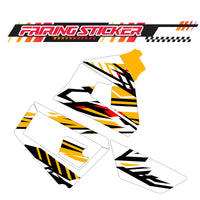 Graphic Kit Decals Fairing Sticker Custom Number For Razor MX350 MX400 (2021 or beyond) - LH021 Orange Black Stripe