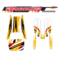 Graphic Kit Decals Fairing Sticker Custom Number For Razor MX350 MX400 (2021 or beyond) - LH021 Orange Black Stripe
