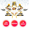 Graphic Kit Decals Fairing Sticker Custom Number For Razor MX350 MX400 (2021 or beyond) - LH021 Orange Black Stripe