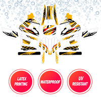 Graphic Kit Decals Fairing Sticker Custom Number For Razor MX350 MX400 (2021 or beyond) - LH021 Orange Black Stripe